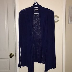 Blue flower design cardigan